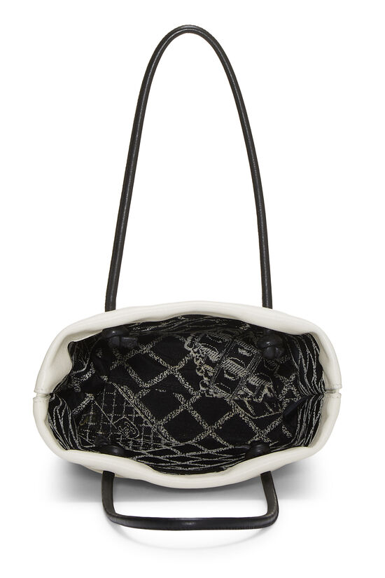 White Leather Essential Rue Cambon Shopping Tote Small, , large image number 5