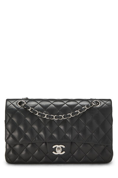 Black Quilted Lambskin Classic Double Flap Medium