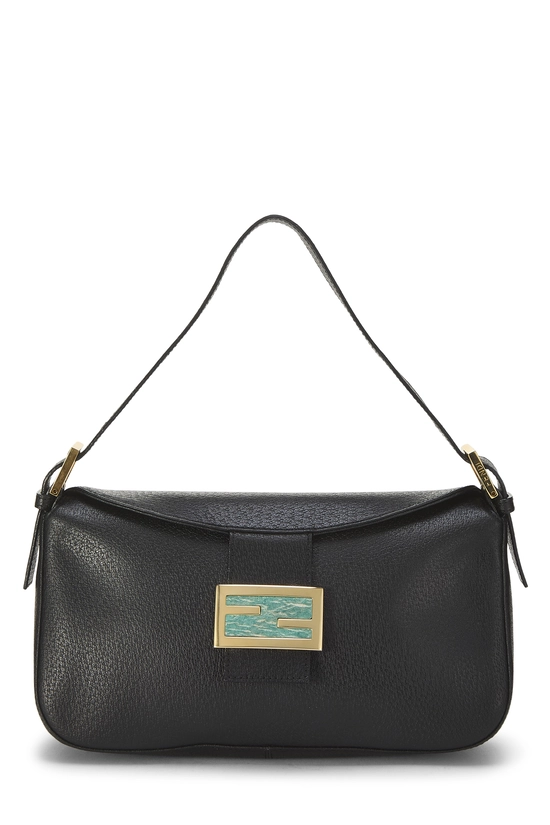 Black Leather Shoulder Bag, , large image number 0