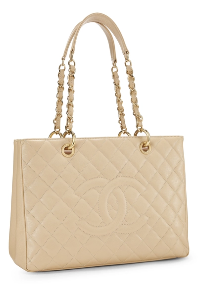 Chanel Beige Quilted Caviar Grand Shopping Tote (GST) — photo 2