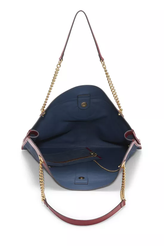 Navy Suede Web Rajah Tote Large, , large image number 5