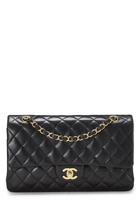 Chanel Black Quilted Lambskin Classic Double Flap Medium