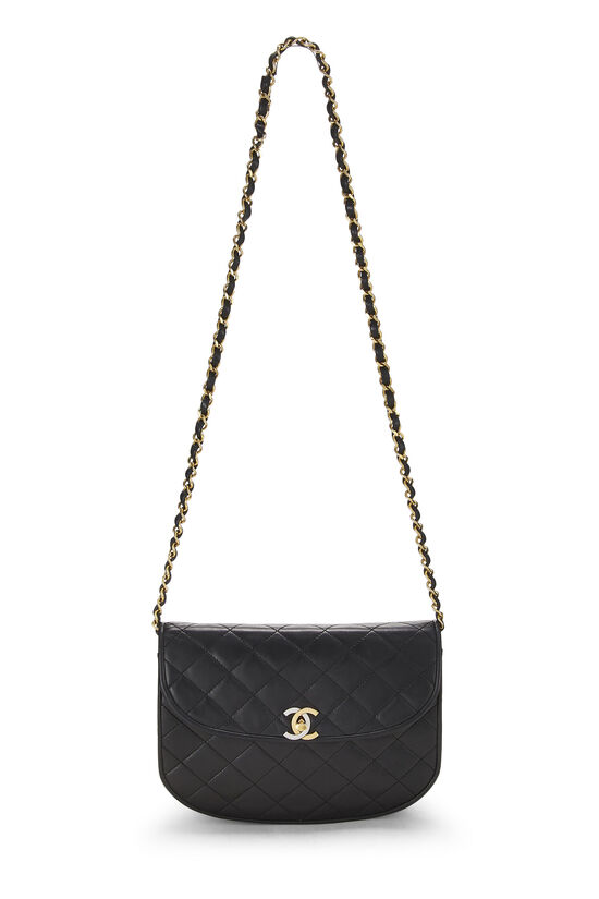 Chanel Black Quilted Lambskin Envelope Flap Shoulder Bag Q6B2FN1IKB006
