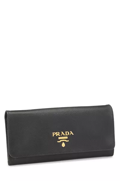 Black Saffiano Leather Wallet On Chain (WOC), , large