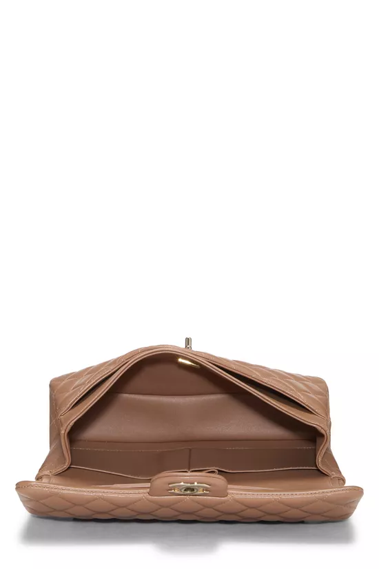 Brown Quilted Lambskin Classic Double Flap Medium, , large image number 5