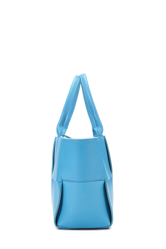 Blue Calfskin Maxi Intrecciato Arco Tote Small, , large image number 2