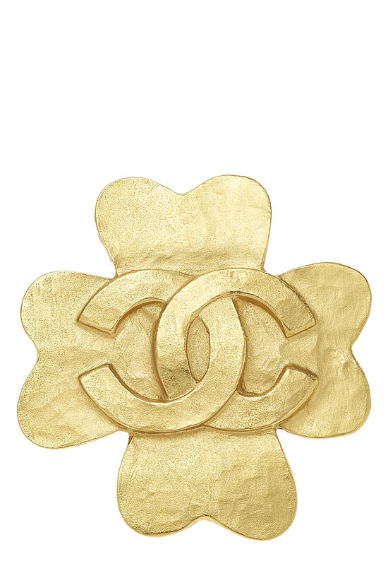 Gold 'CC' Clover Pin, , large image number 1