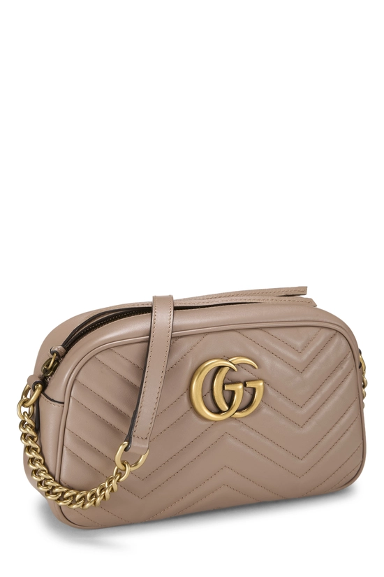Pink Leather GG Marmont Crossbody Bag, , large image number 1