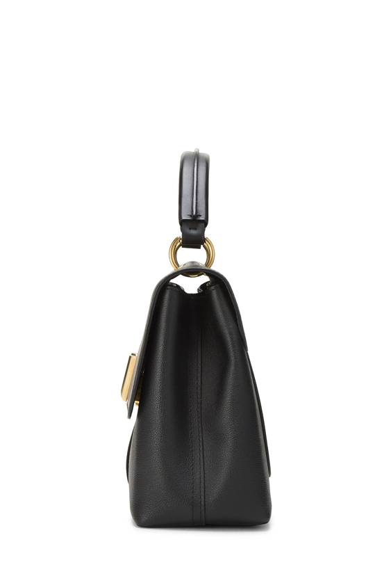 Black Calfskin Very One Top Handle Bag, , large image number 2