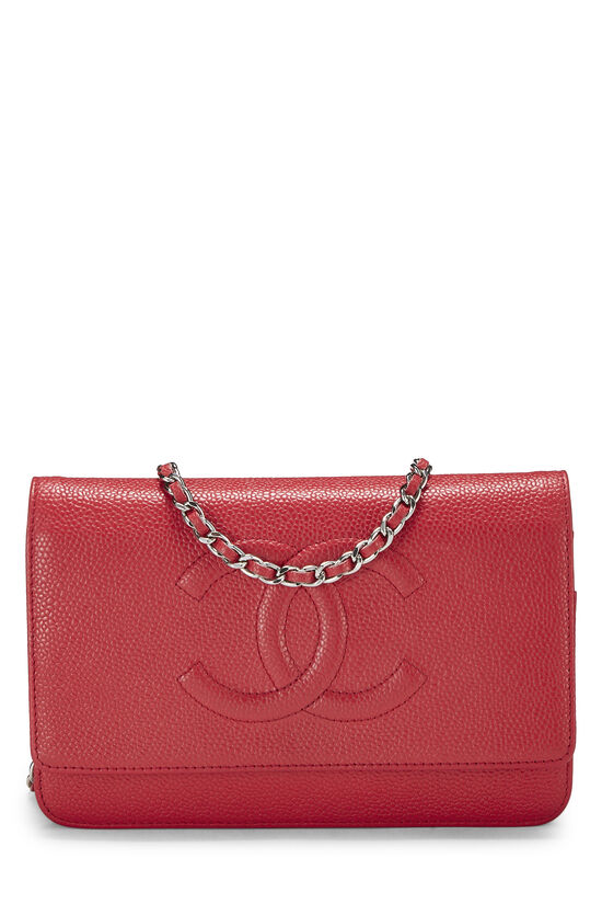 Chanel Red Caviar Timeless Wallet on Chain (WOC) Q6BATM0FPB035