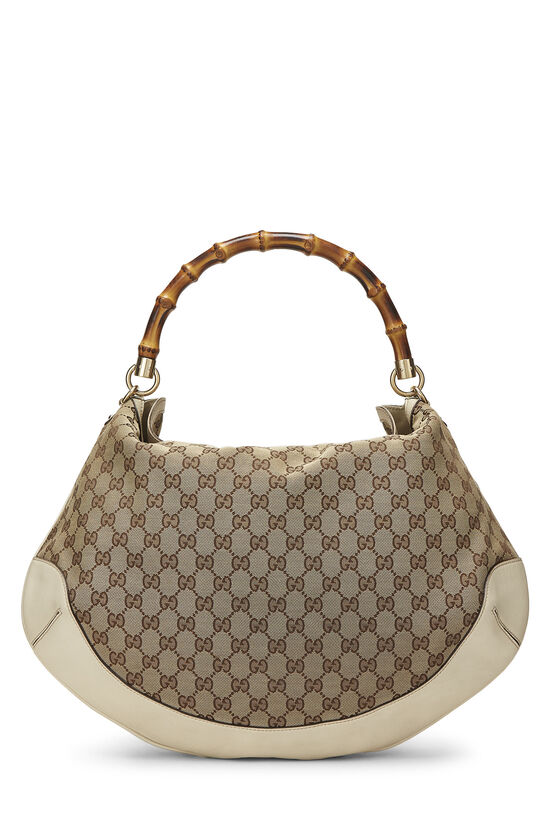 Cream GG Canvas Peggy Hobo, , large image number 0
