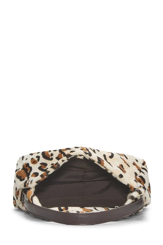 Brown Leopard Print Pony Hair Shoulder Bag, , large image number 5
