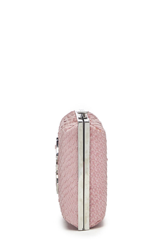 Chanel Pink Python 'CC' Clutch Mini Q6B04N2FP9000 | WGACA