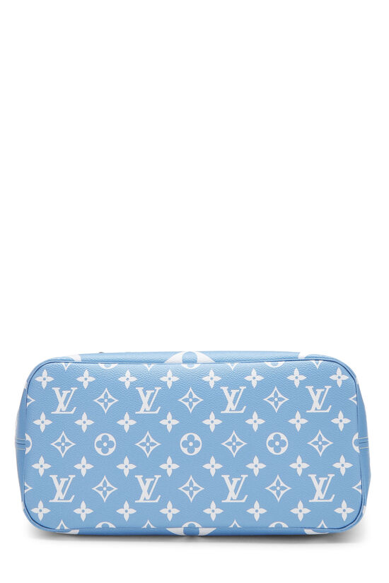 Blue Monogram Giant By The Pool Neverfull MM NM, , large image number 6