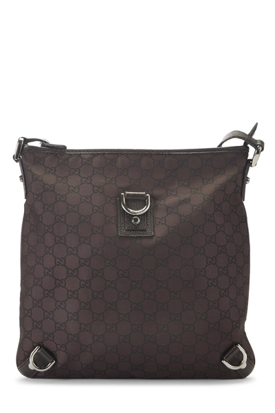 Gucci Brown GG Nylon D-Ring Abbey Messenger