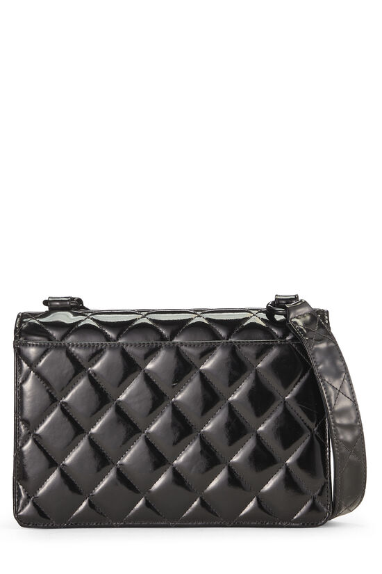 Celine C Bag Medium in Black Patent Leather