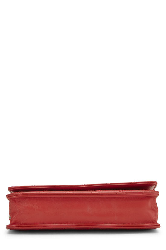 Red Topstitched Lambskin Wallet on Chain (WOC)