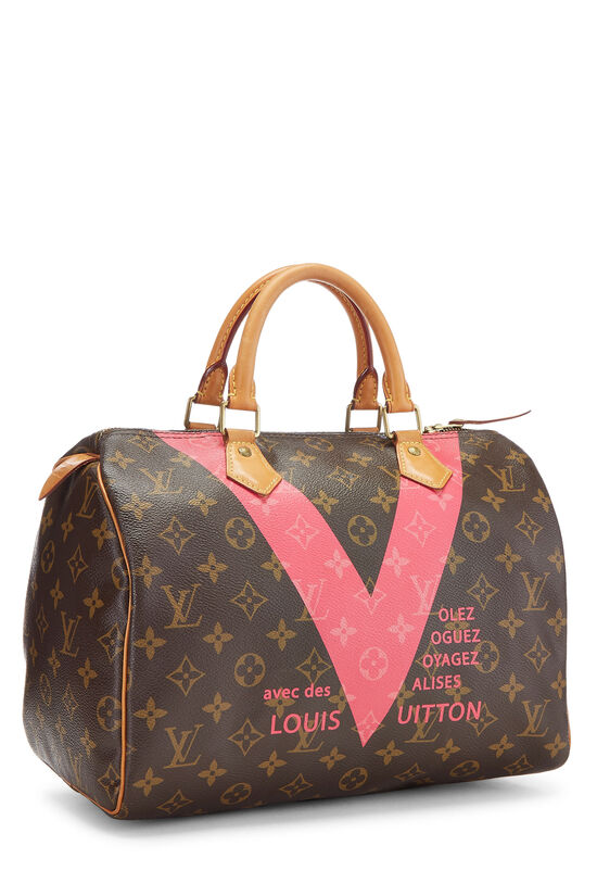 Louis Vuitton Fuchsia Perforated Speedy 30 Bag Limited Edition Louis  Vuitton