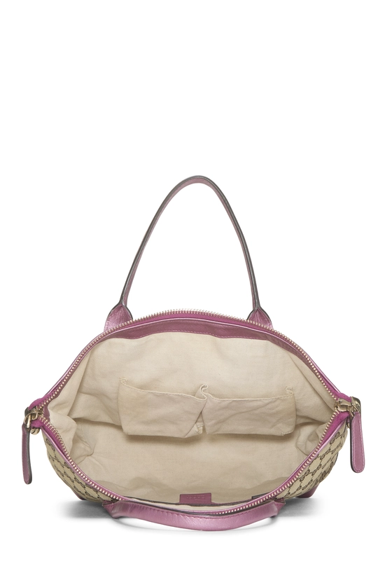 Pink Original GG Canvas Heart Bit Zip Tote, , large image number 5
