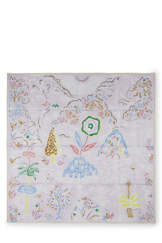 Pink & Multicolor 'Isola Di Primavera' Silk Scarf 90, , large image number 0