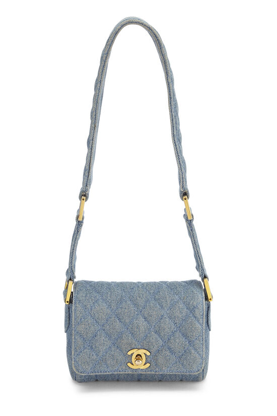 Chanel Blue Denim Shoulder Bag Mini Q6B0590WB9000