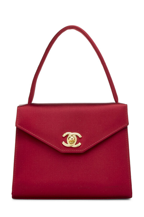 Red Satin 'CC' Handbag Mini, , large image number 0