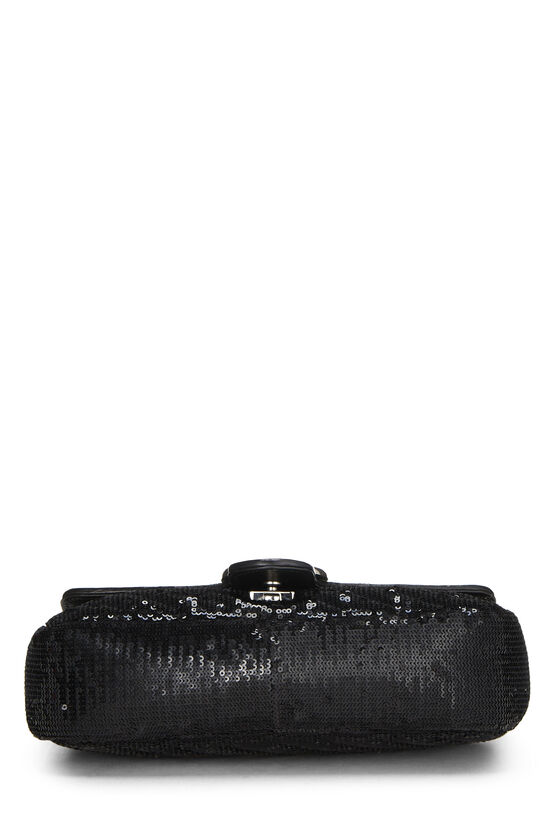 Black Sequin GG Marmont Shoulder Bag Small, , large image number 4