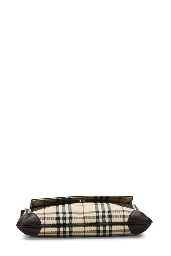 Brown Jacquard Check Flap Messenger Small, , large image number 4