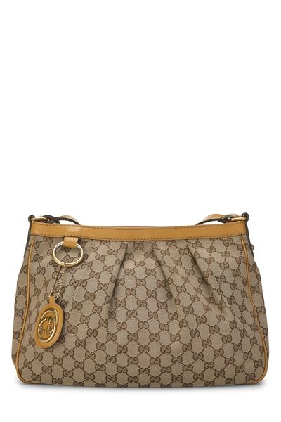 Gucci Yellow Original GG Canvas Sukey Messenger
