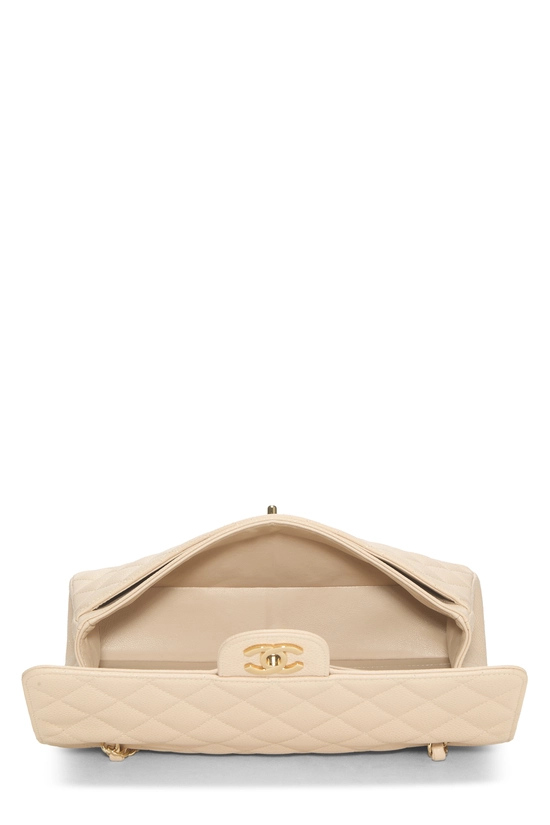 Beige Quilted Caviar Classic Double Flap Medium, , large image number 5
