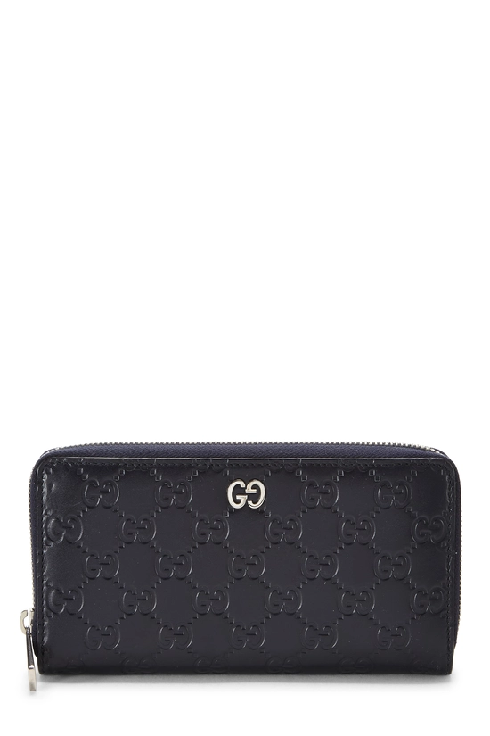 Blue Guccissima Zip Around Wallet, , large image number 0