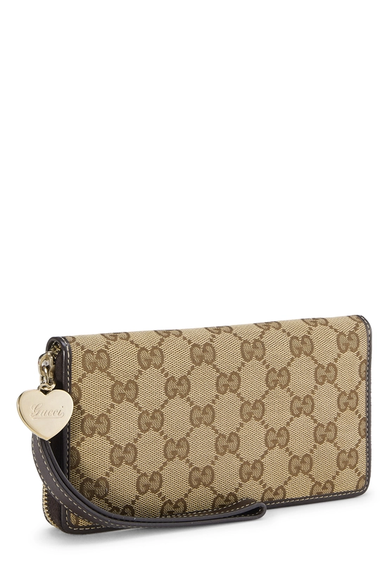 Original GG Canvas Lovely Heart Zip Around Wallet, , large image number 1