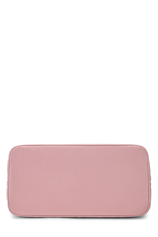 Pink Quilted Caviar Medallion Tote, , large image number 4