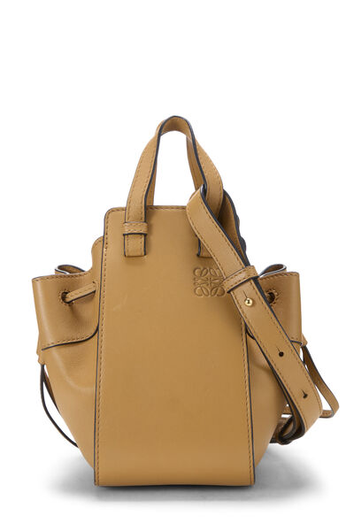 Brown Calfskin Hammock Drawstring Bag Mini