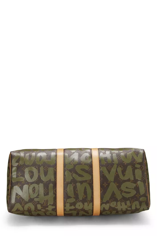 Stephen Sprouse x Louis Vuitton Green Monogram Graffiti Keepall 50, , large image number 4