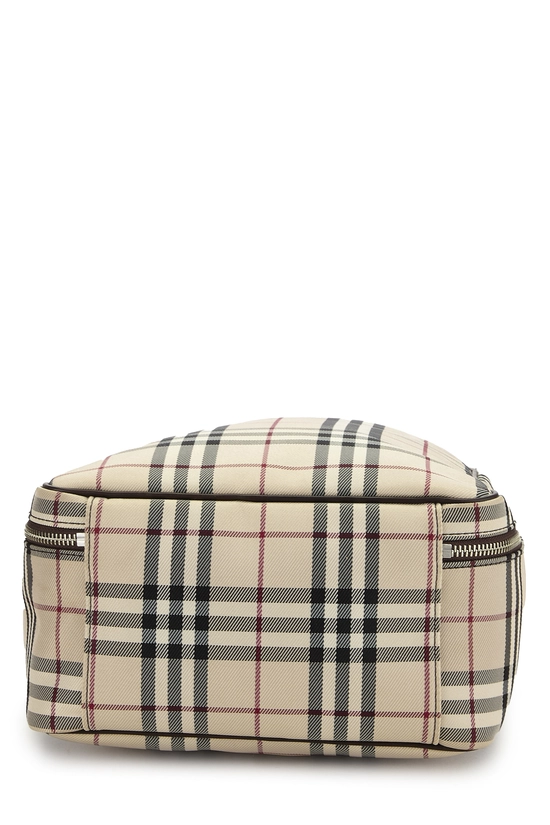Brown House Check Nylon Check Handbag, , large image number 4