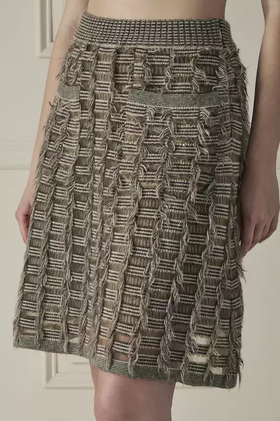 Brown Mohair Skirt, , large image number 2