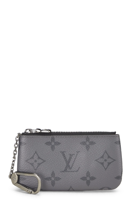 Black Monogram Eclipse Reverse Canvas Pochette Clefs, , large image number 0
