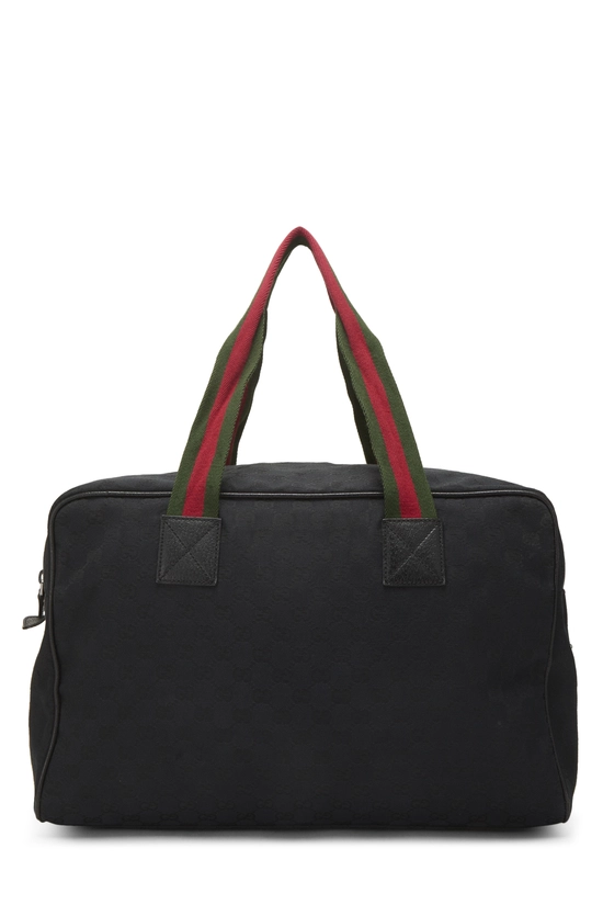 Black GG Canvas Soft Web Carry On Duffle, , large image number 3