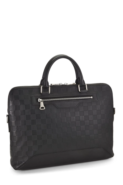Black Damier Infini Avenue Briefcase, , large
