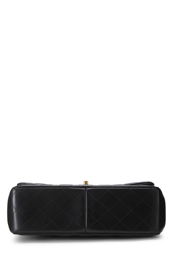 Black Quilted Lambskin New Classic Double Flap Jumbo, , large image number 4