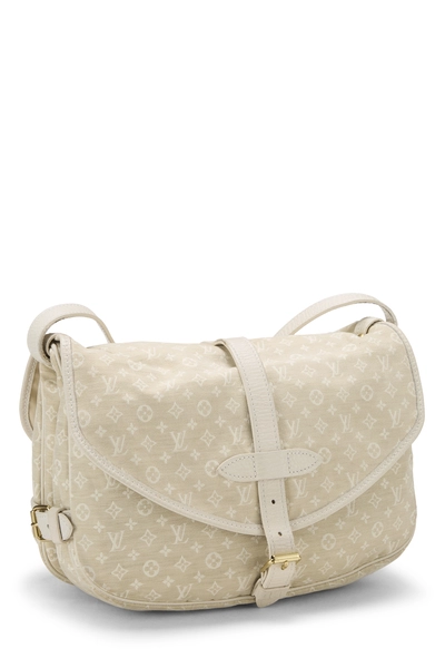 White Monogram Mini Lin Saumur 30, , large