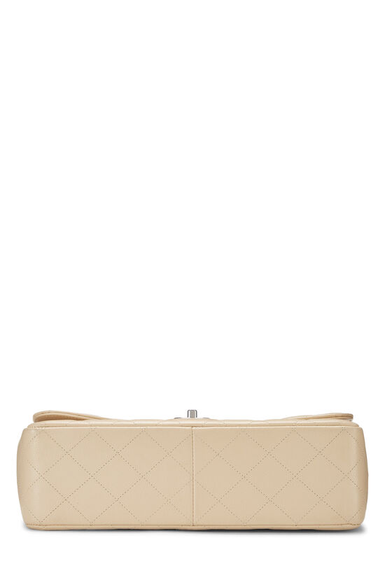 Beige Quilted Caviar New Classic Double Flap Jumbo, , large image number 4