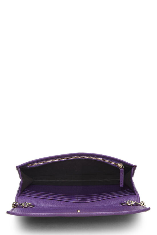 Purple Grained Leather Soho Chain Crossbody, , large image number 7