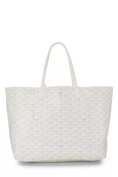 White Goyardine Canvas Saint-Louis PM