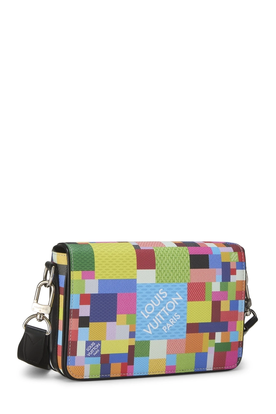 Multicolor Damier Graphite 3D Studio Messenger, , large image number 1