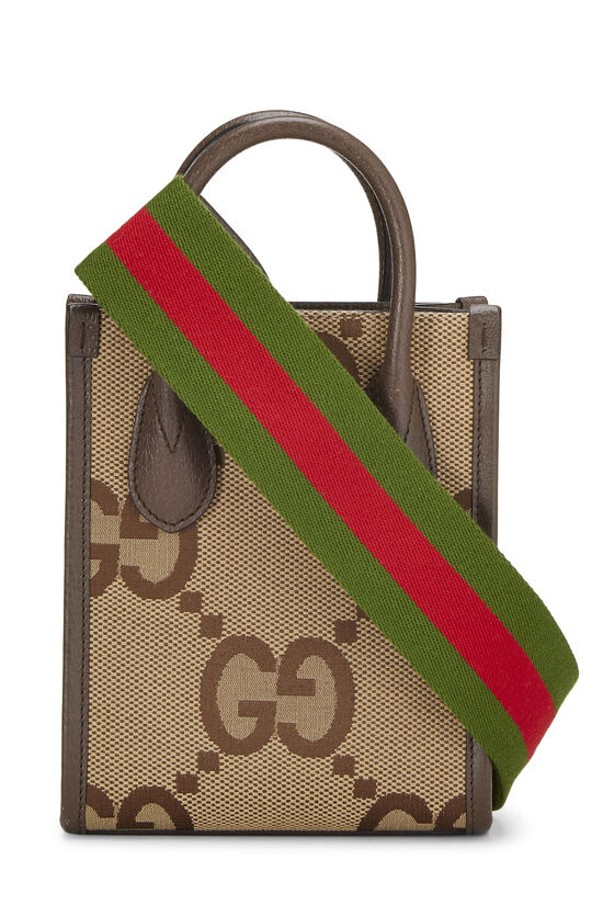 Brown Jumbo GG Canvas Tote Mini, , large image number 3