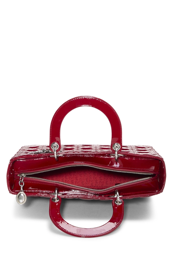 Red Cannage Quilted Patent Leather Lady Dior Large, , large image number 5