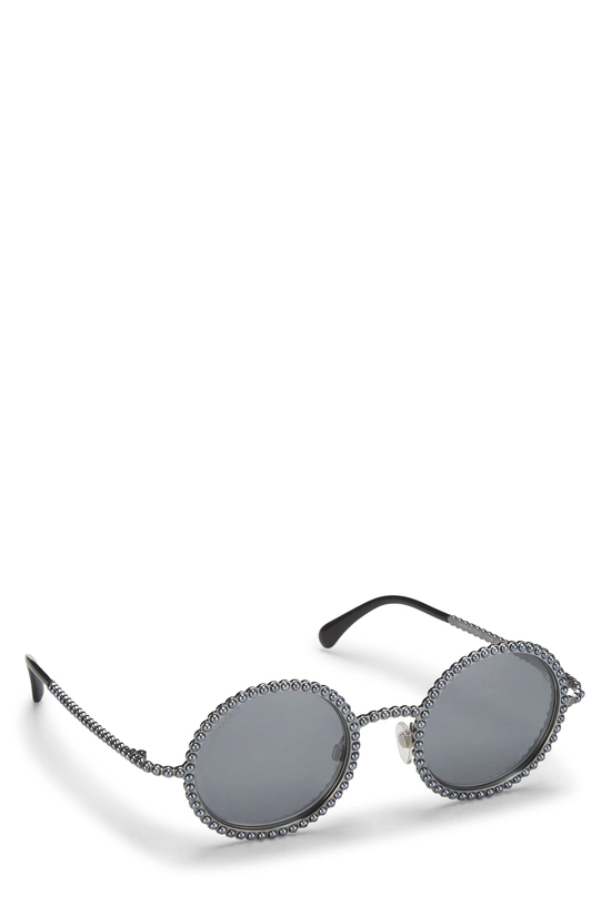 Silver Metal Round Sunglasses 71138, , large image number 1