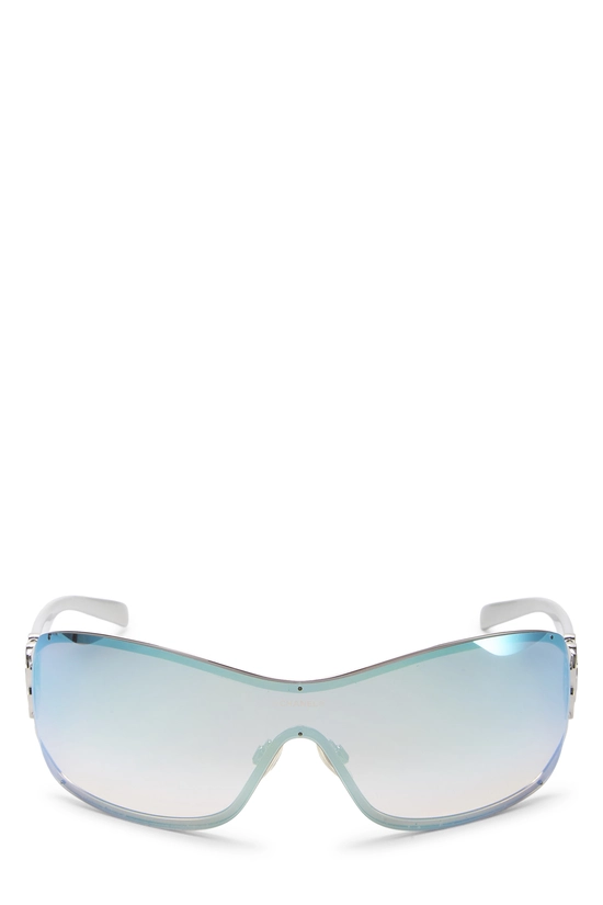 Silver Acetate Camellia Shield Sunglasses 4164-B, , large image number 0